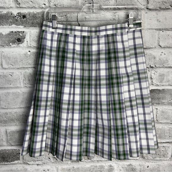 Tartan Plaid Pleated Skirt Size Large - Picture 2 of 9
